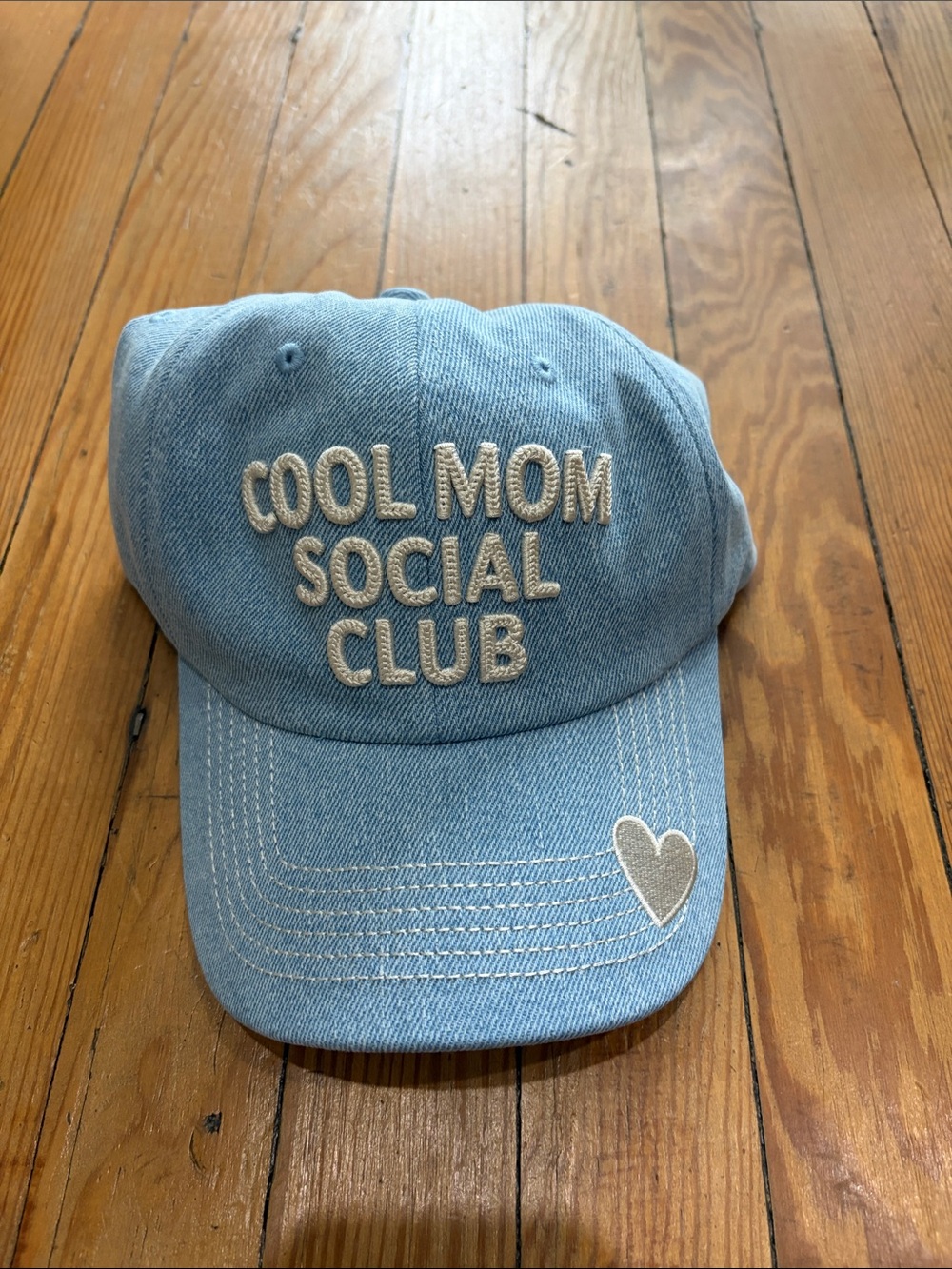 Worn West Cool Mom Social Club Light Blue Baseball Cap